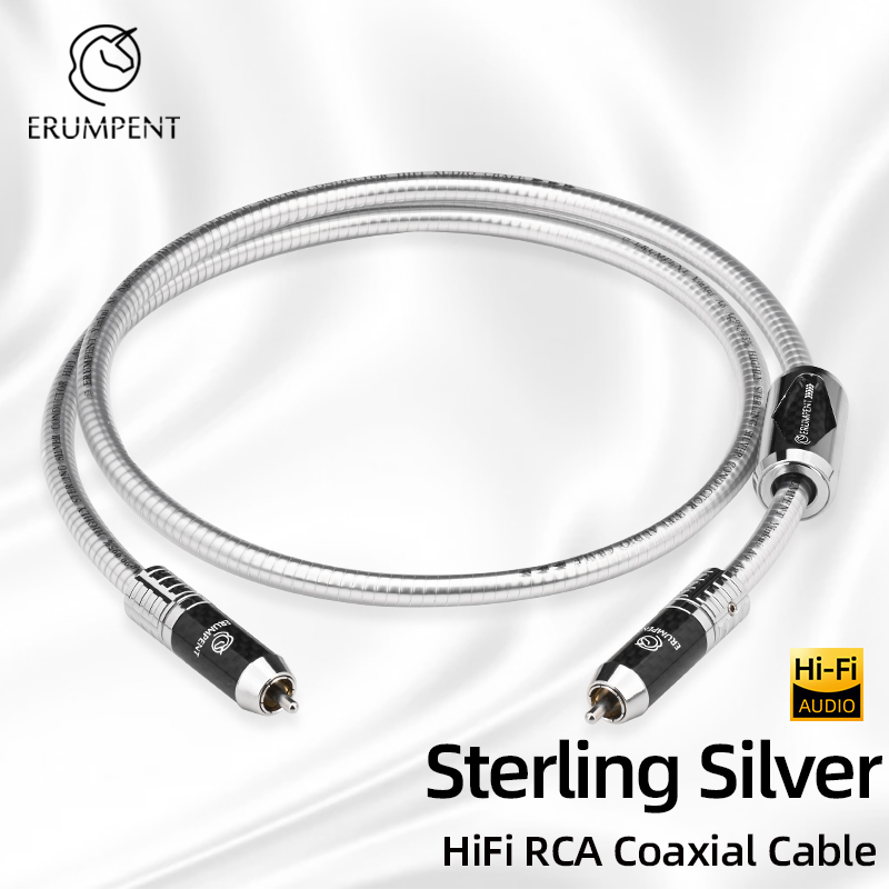 Genius Home Cinema - ERUMPENT 75Ohms Sterling Silver Professional RCA