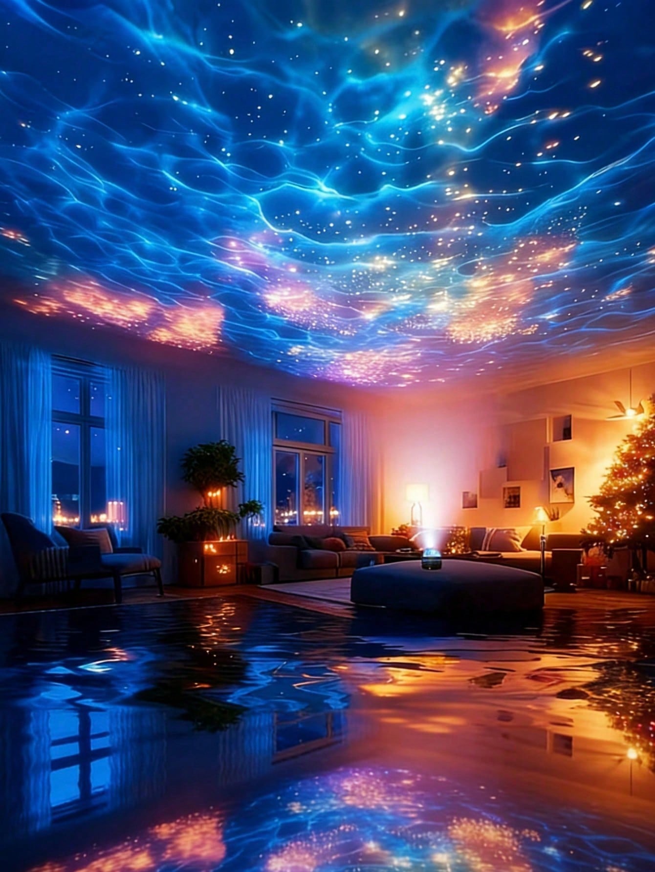 Home Cinema Galaxy - 1pc LED Northern Lights Aurora Lamp,