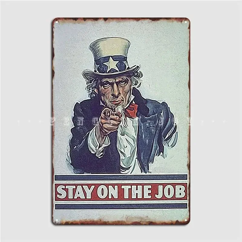 Home Cinema Jobs - Stay On The Job Metal Sign