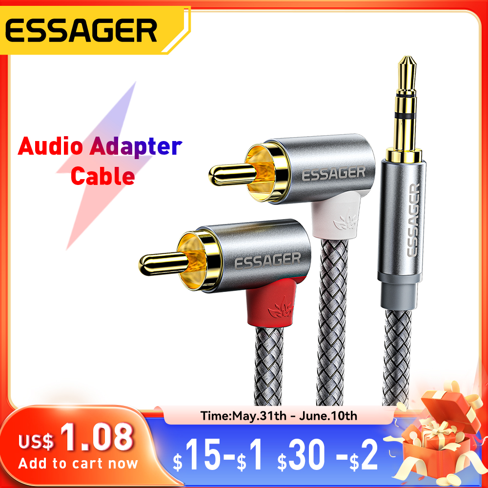 Genius Home Cinema - Essager 90 ° Angle RCA Audio