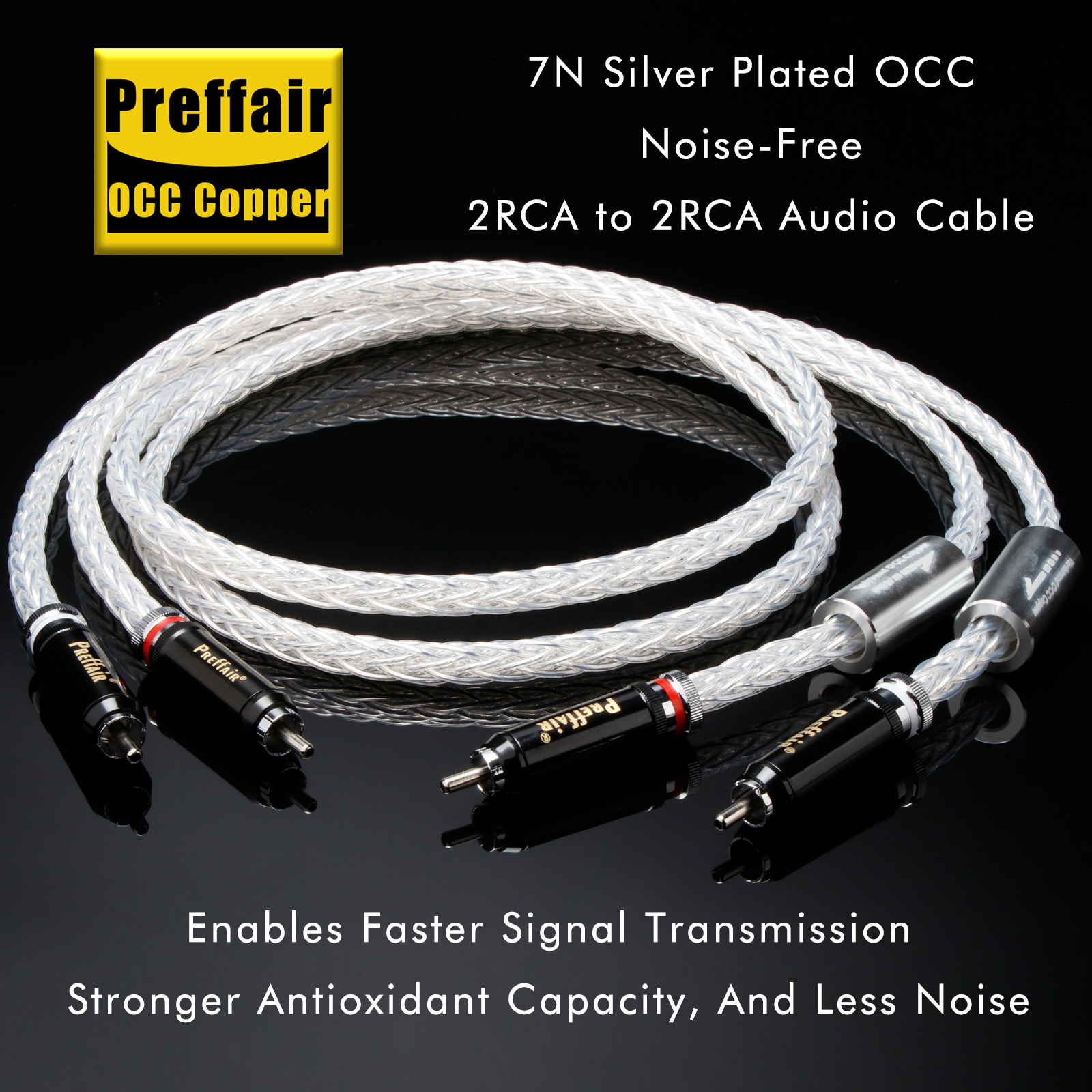 Genius Home Cinema - Hifi Audio RCA Cable 12cores 7N