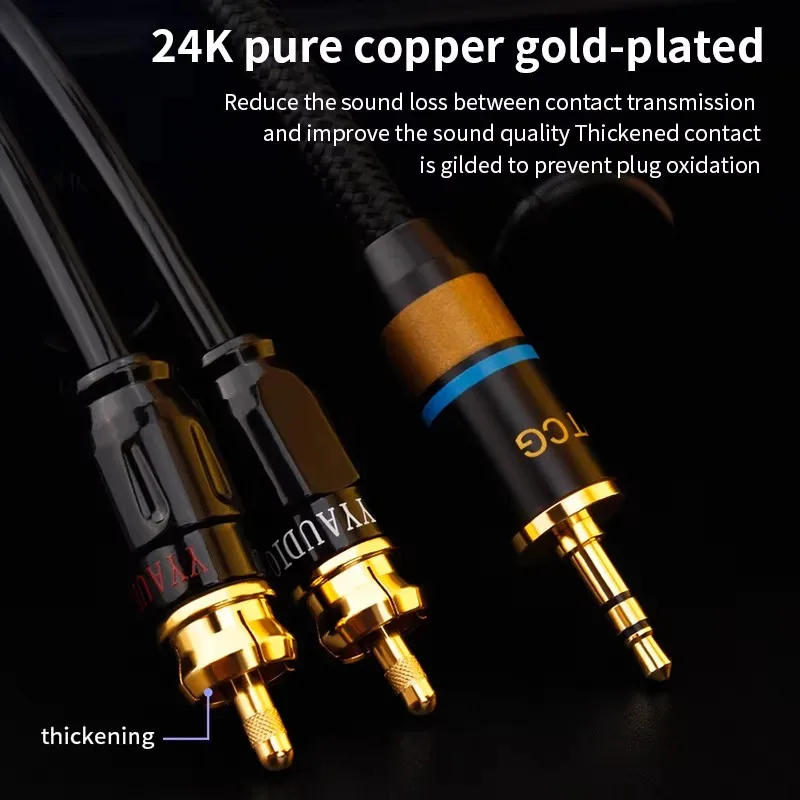 Genius Home Cinema - 3.5mm to 2RCA Audio Cable HiFi