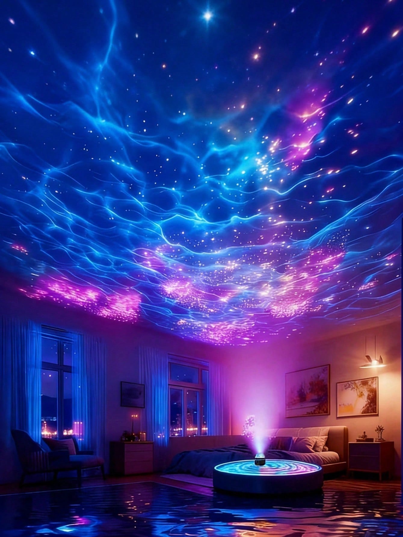 1pc LED Northern Lights Aurora - Home Cinema Galaxy avaliação e preço