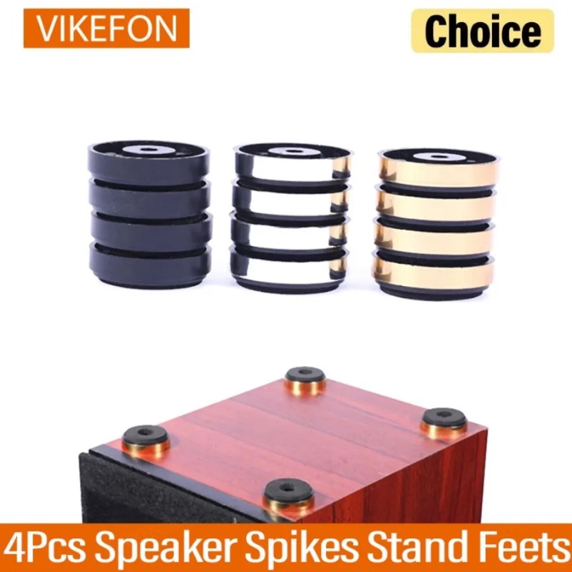 VIKEFON 4Pcs Speaker Spikes St - Home Cinema Rack avaliação e preço
