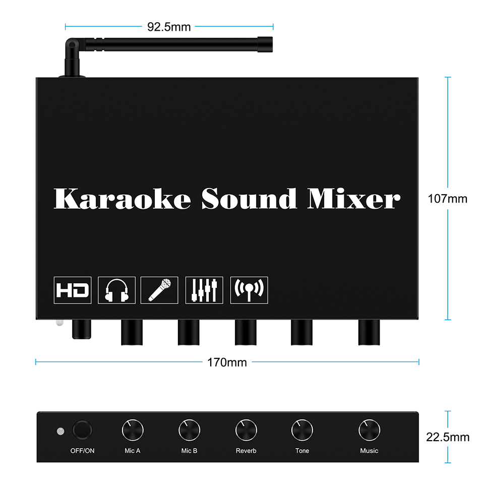 HDMI Karaoke Player Mixer Home - Home Cinema Beamer avaliação e preço