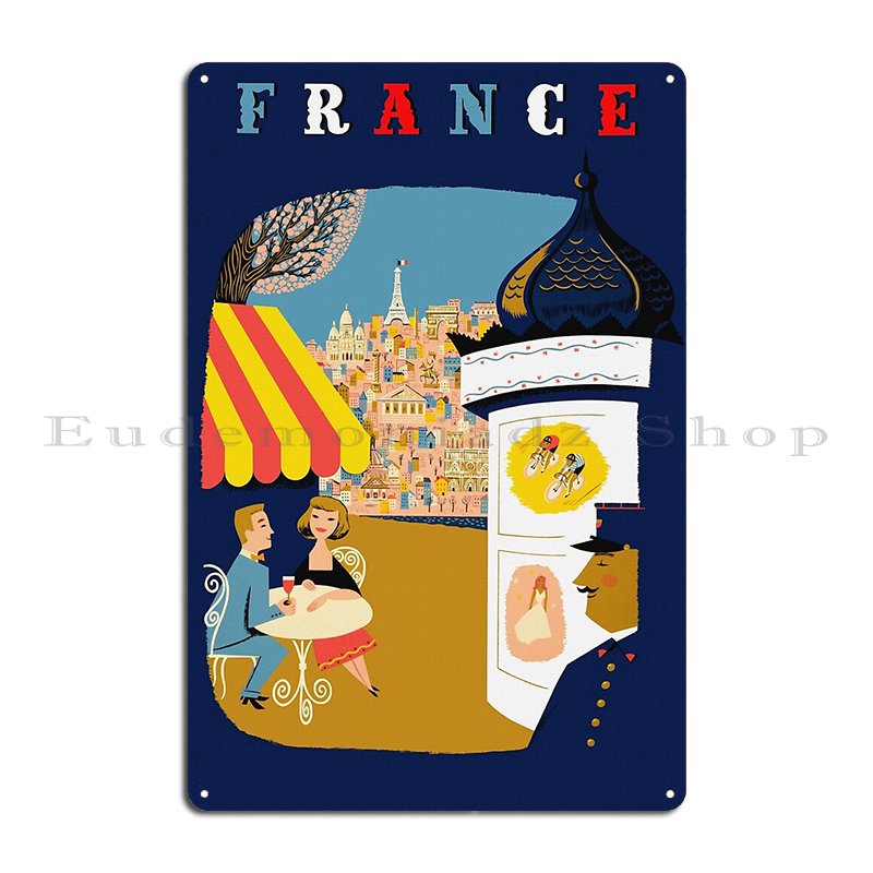 Vintage France Sidewalk Cafe T - Home Cinema France avaliação e preço