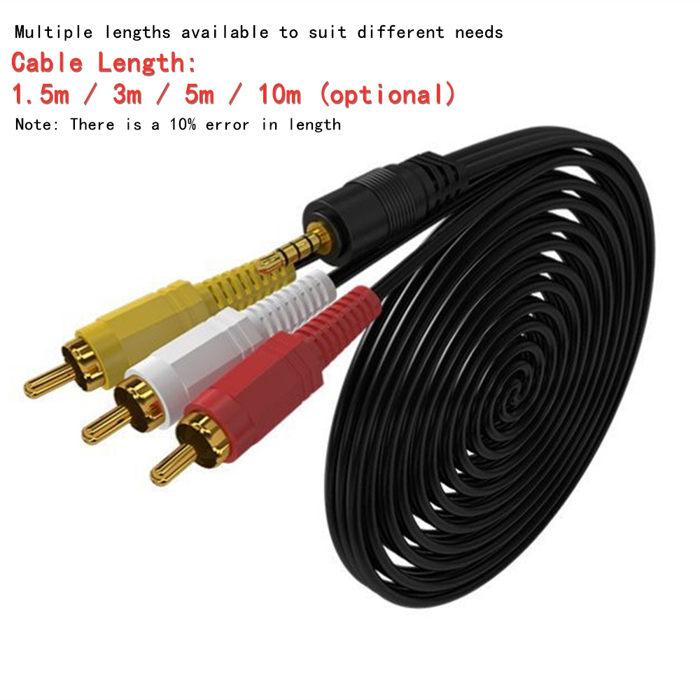 3.5mm to 3 RCA Audio Video Cab - Genius Home Cinema avaliação e preço