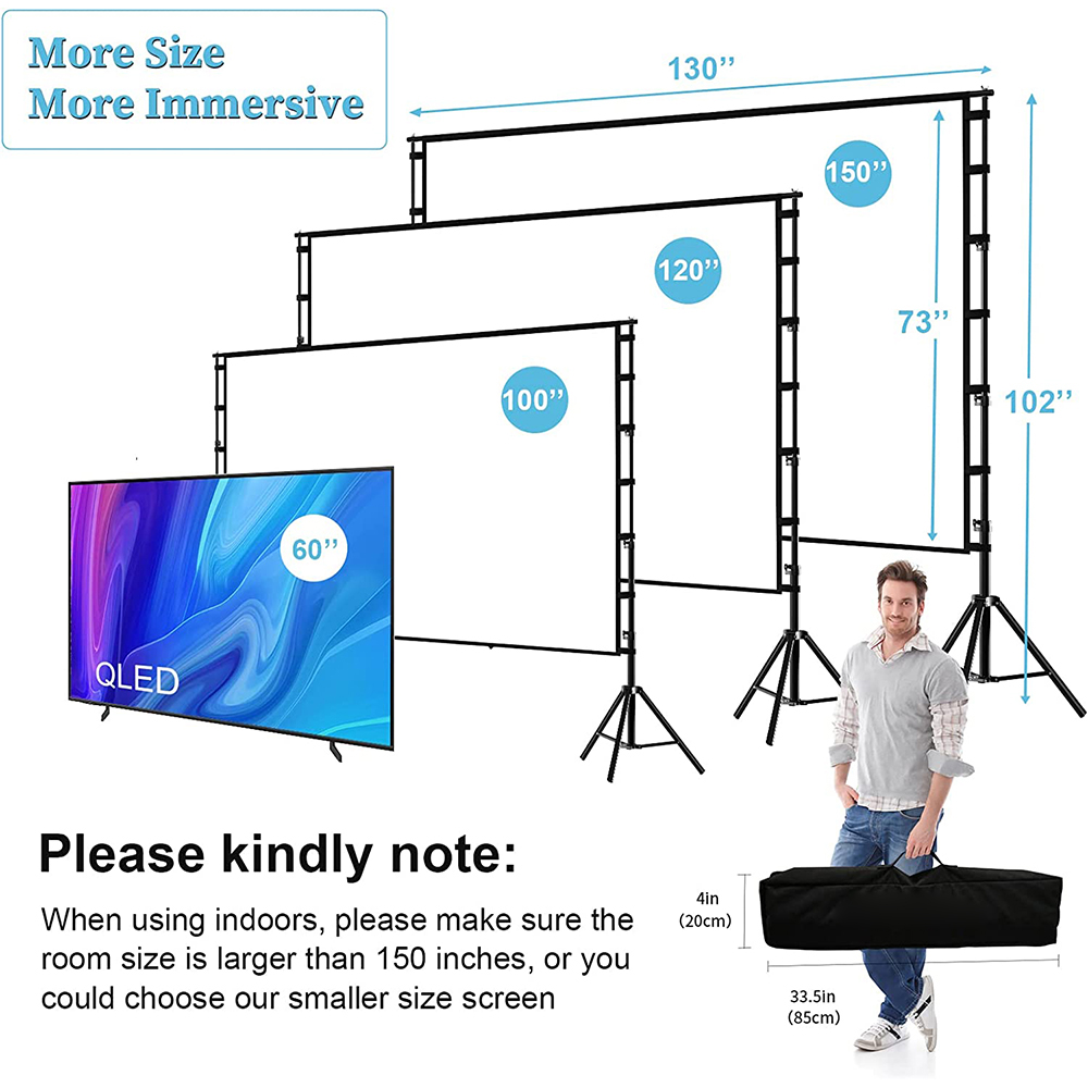 VEIDADZ Projector Screen With  - Home Cinema Rack avaliação e preço