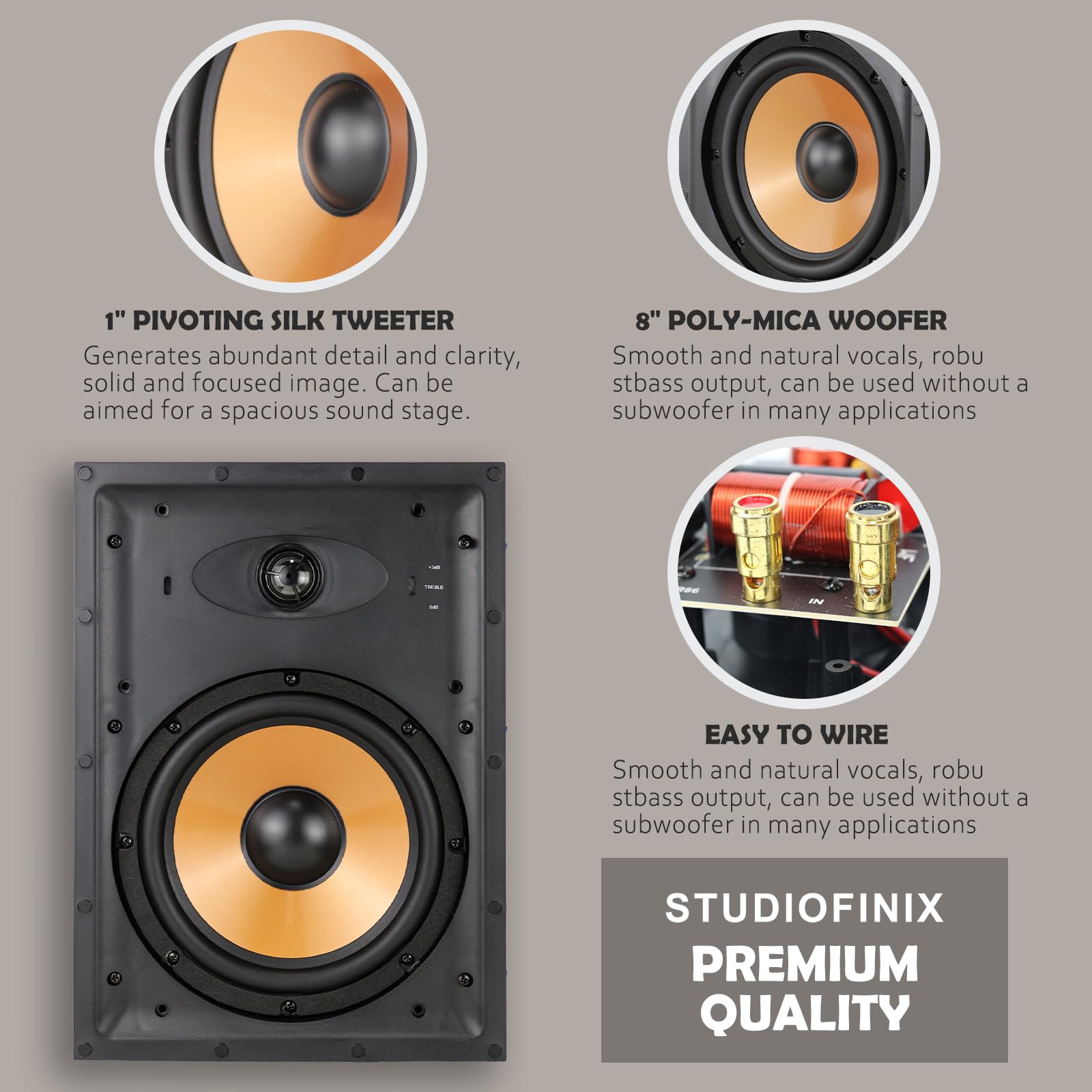 STUDIOFINIX 8 Inch 2 Way In Wa - Home Cinema Rack avaliação e preço