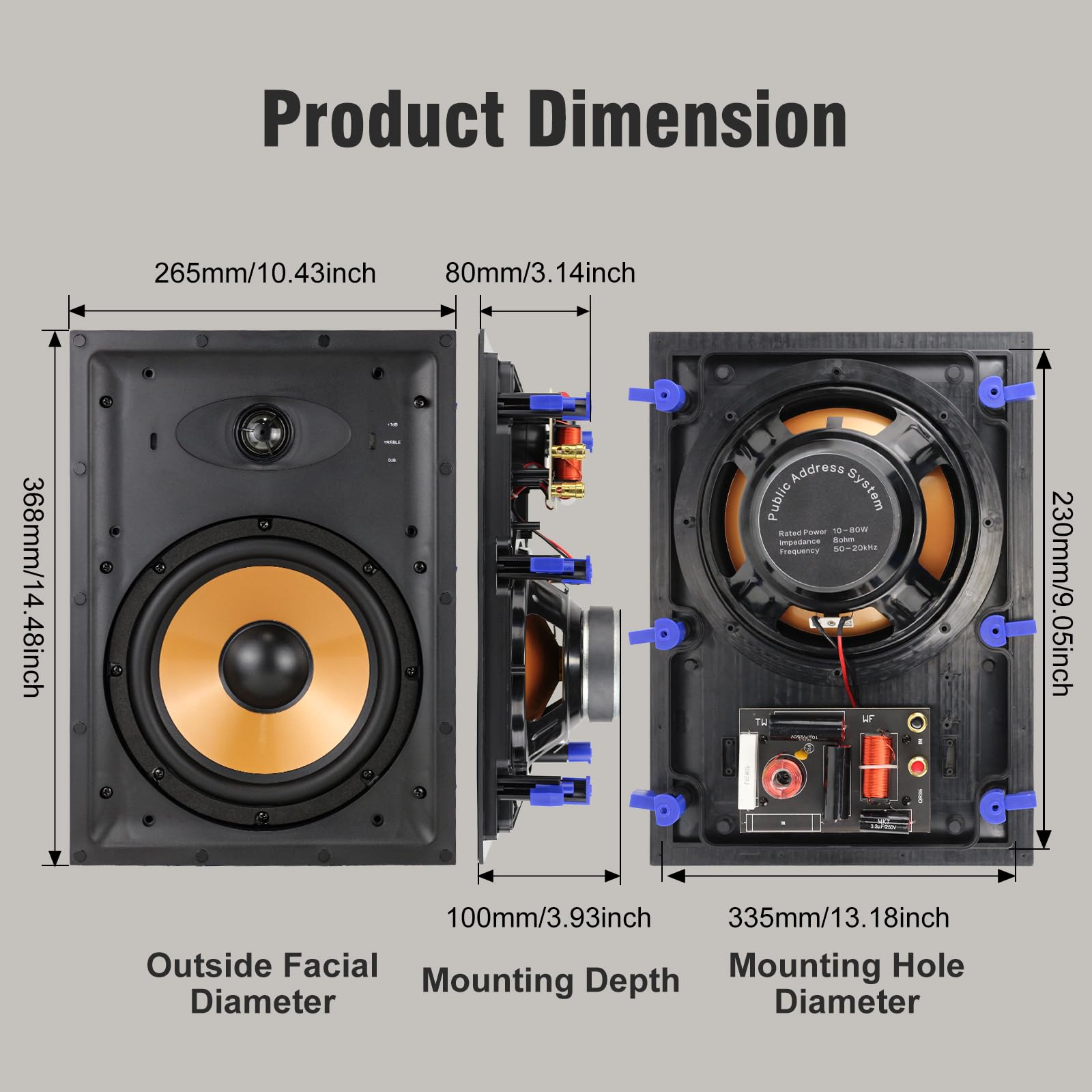 STUDIOFINIX 8 Inch 2 Way In Wa - Home Cinema Rack avaliação e preço