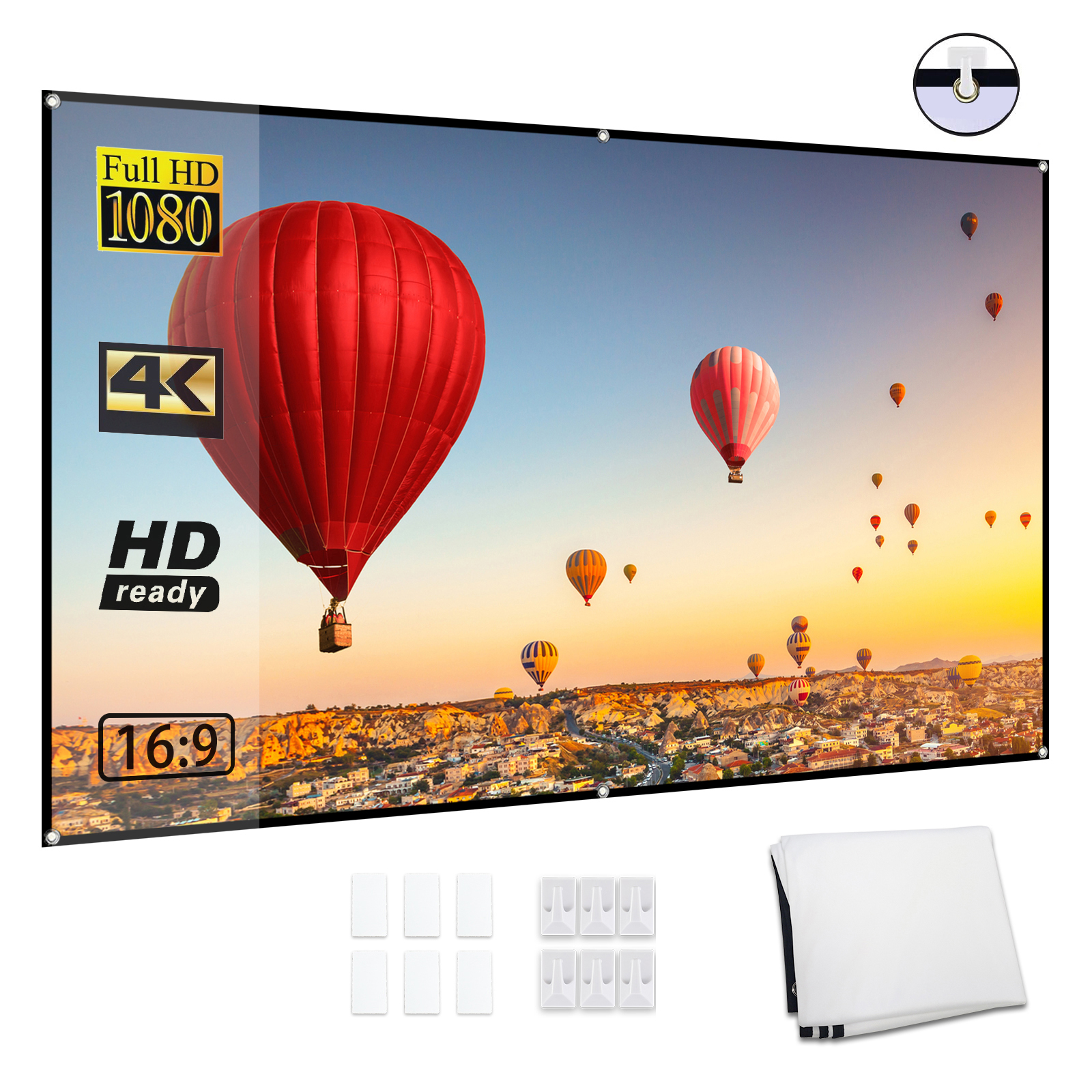 80-inch Portable HD Projector  - Home Cinema Rack avaliação e preço
