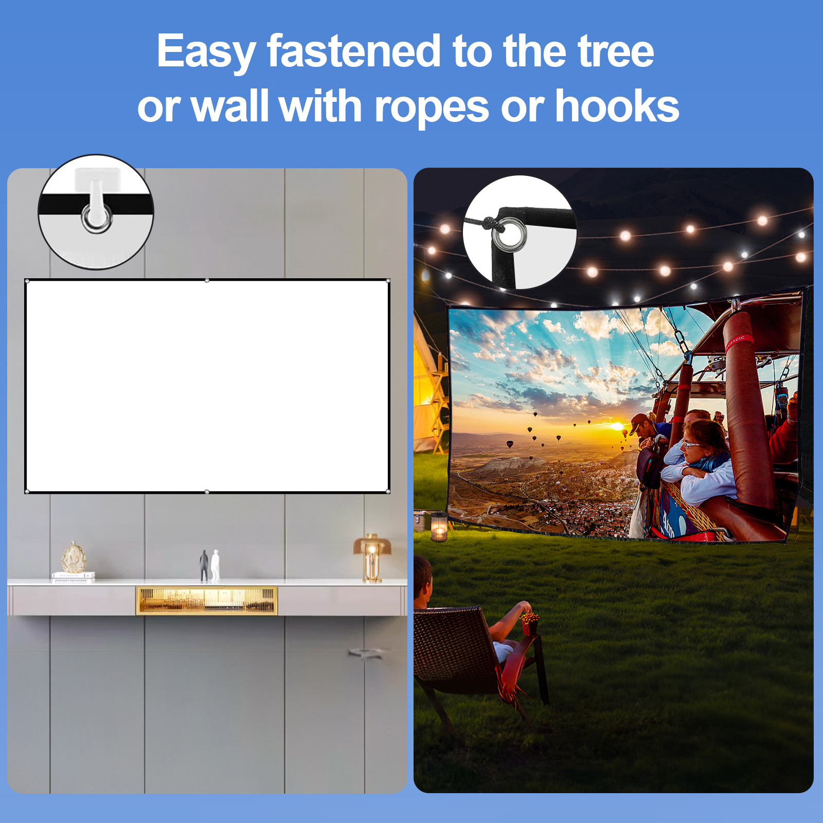 80-inch Portable HD Projector  - Home Cinema Rack avaliação e preço