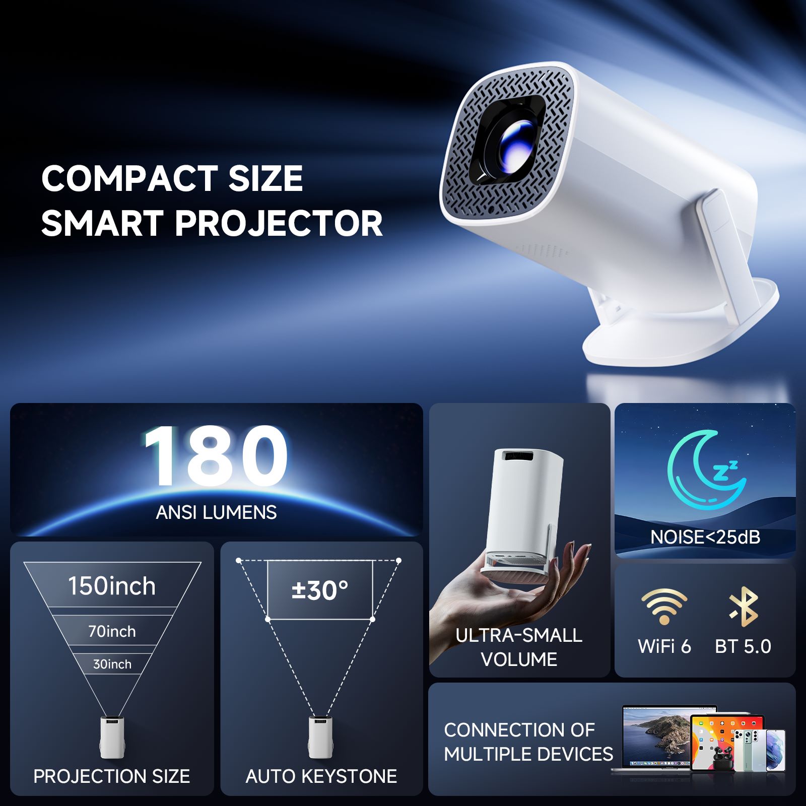 P30 PRO Smart Mini Projector A - Home Cinema Rack avaliação e preço
