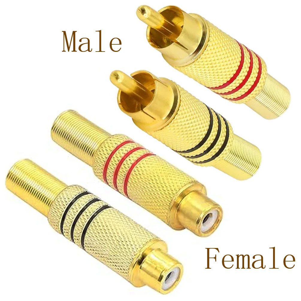 4PCS RCA Plug Gold Plated Sold - Genius Home Cinema avaliação e preço