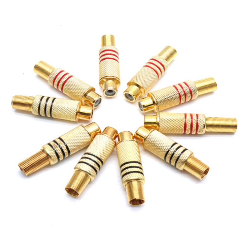 4PCS RCA Plug Gold Plated Sold - Genius Home Cinema avaliação e preço