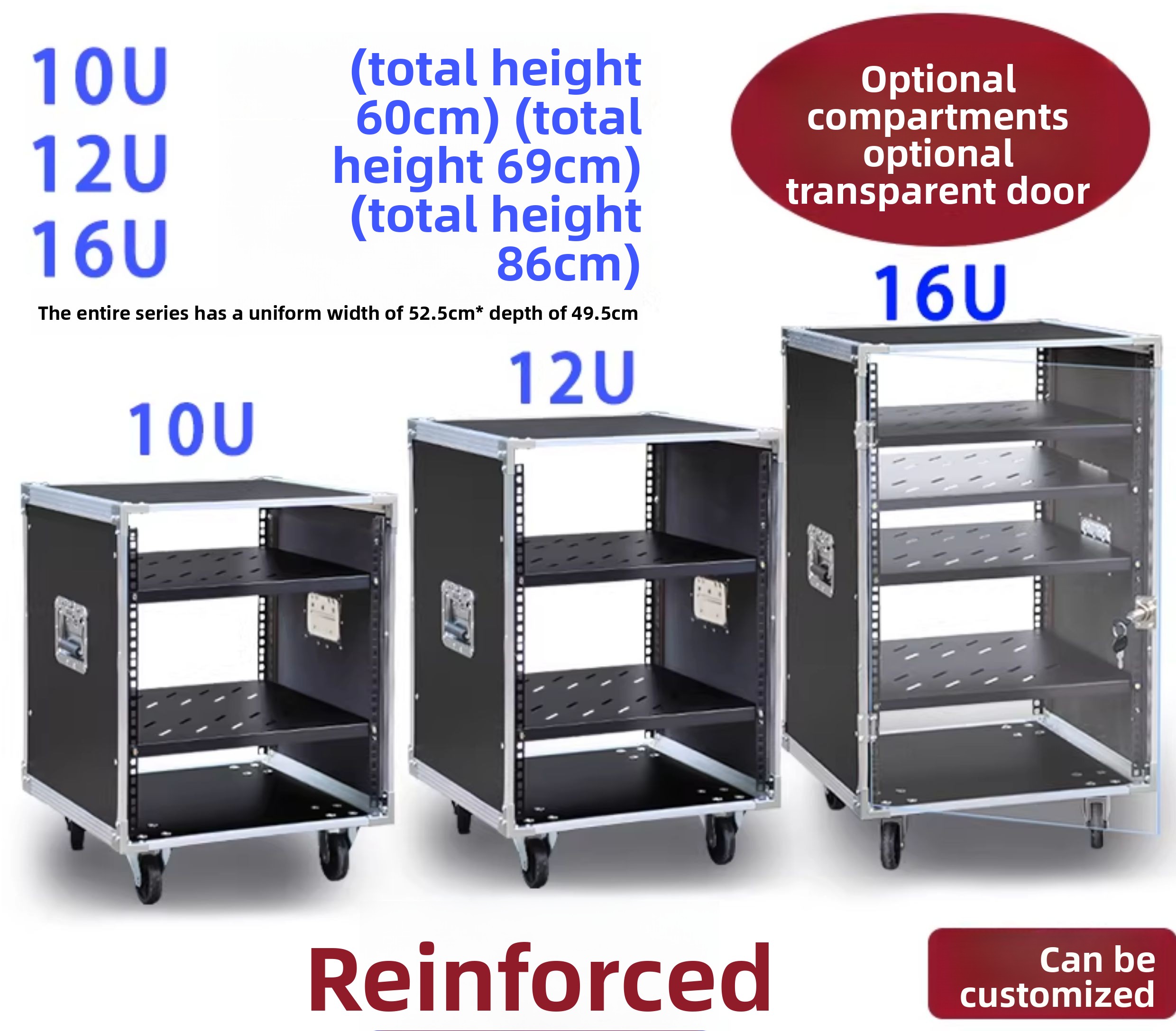 Front transparent door 8U - 16 - Home Cinema Rack avaliação e preço