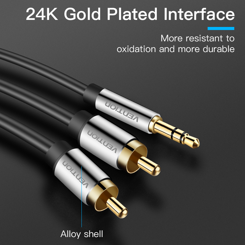 Vention RCA Cable 3.5 to 2rca  - Genius Home Cinema avaliação e preço