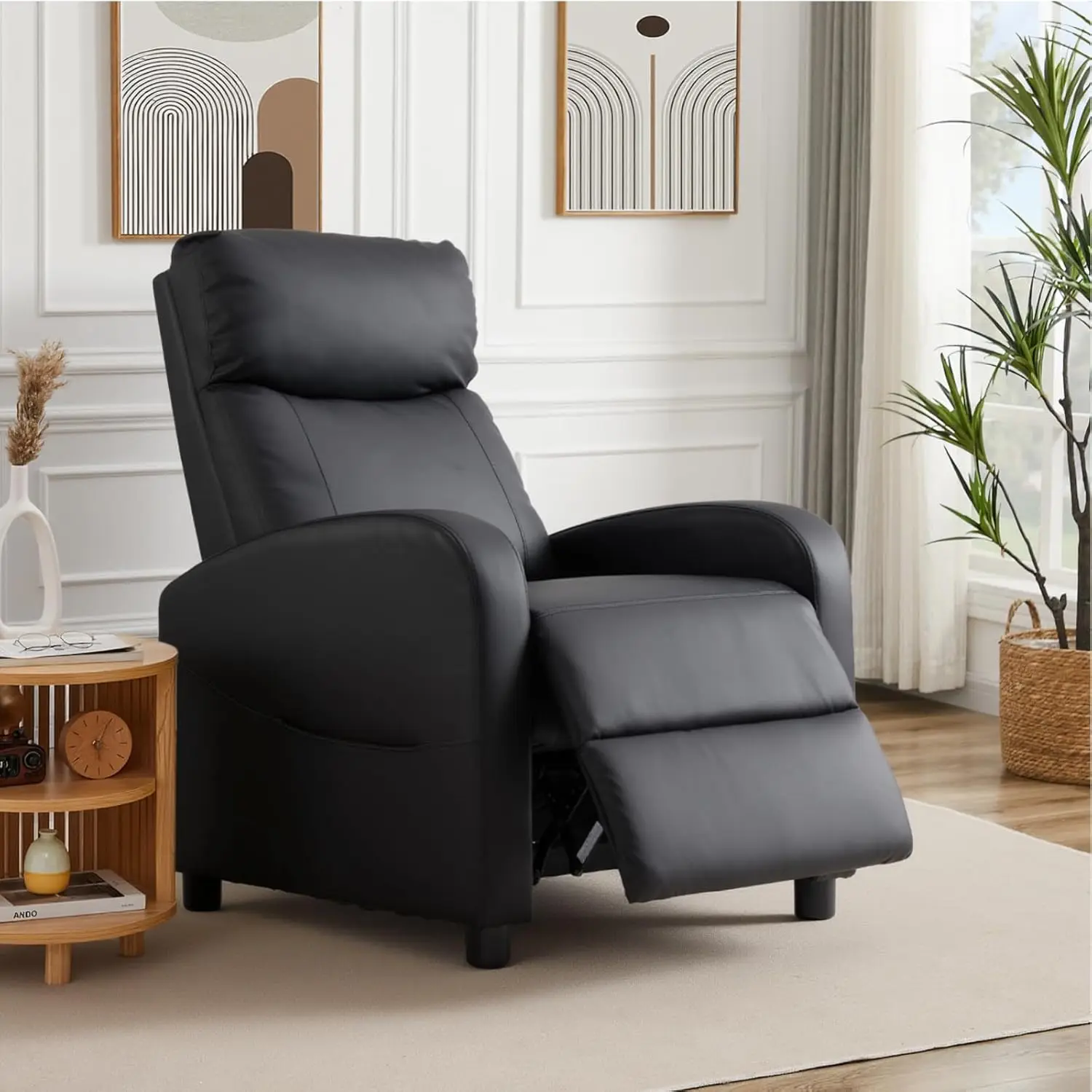 Recliner Chair PU Leather Recl - Home Cinema Rack avaliação e preço